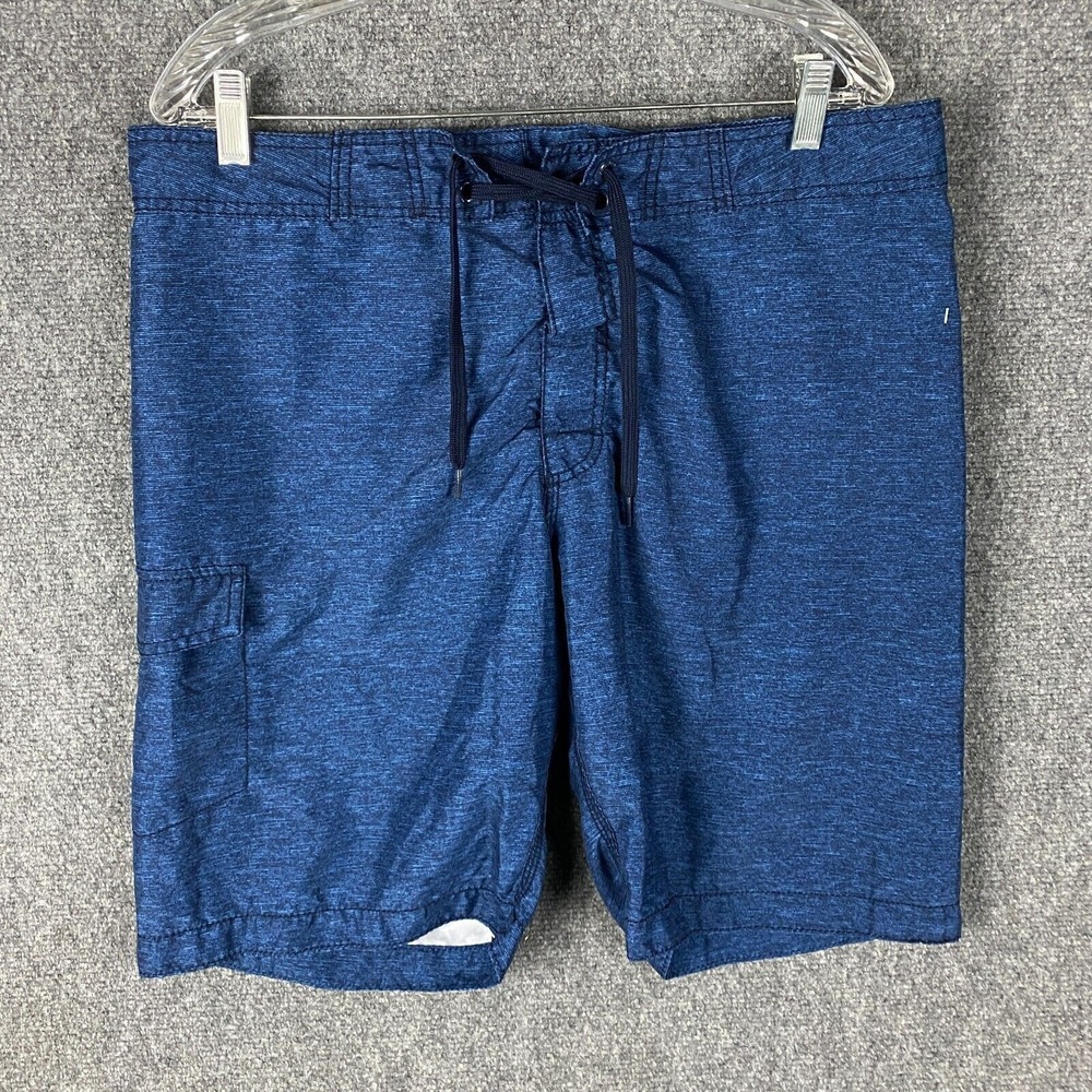 Old Navy Swim Trunks Men's Large Blue Drawstring 100% Polyester Adults L‎